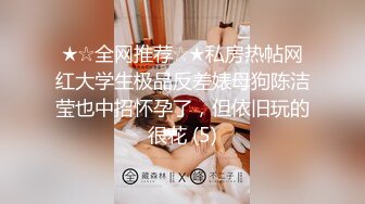 ★☆全网推荐☆★私房热帖网红大学生极品反差婊母狗陈洁莹也中招怀孕了，但依旧玩的很花 (5)