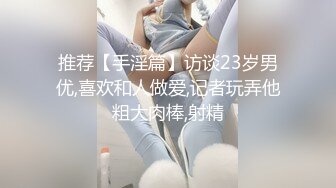 推荐【手淫篇】访谈23岁男优,喜欢和人做爱,记者玩弄他粗大肉棒,射精